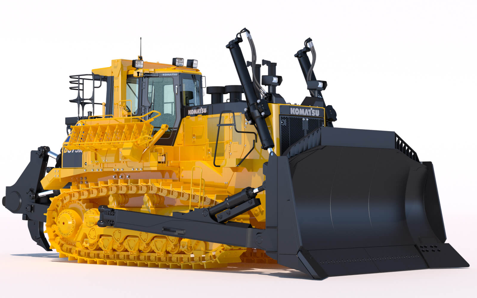 Model Dozer Bulldozer Komatsu D375A-8 3D Model by ArqArt