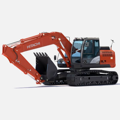 Excavator Hitachi Zaxis ZX180 LC - 3D Model by ArqArt