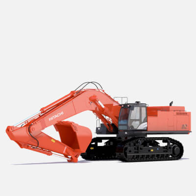 Hitachi Zaxis ZX870 - 3D Model by ArqArt