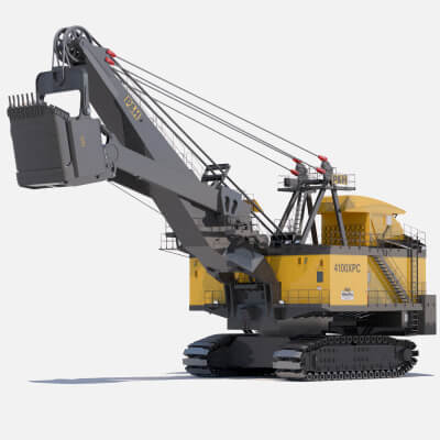 Remote Control Rope Shovel P H 4100XPC Rope Shovel - 3D Model by ArqArt