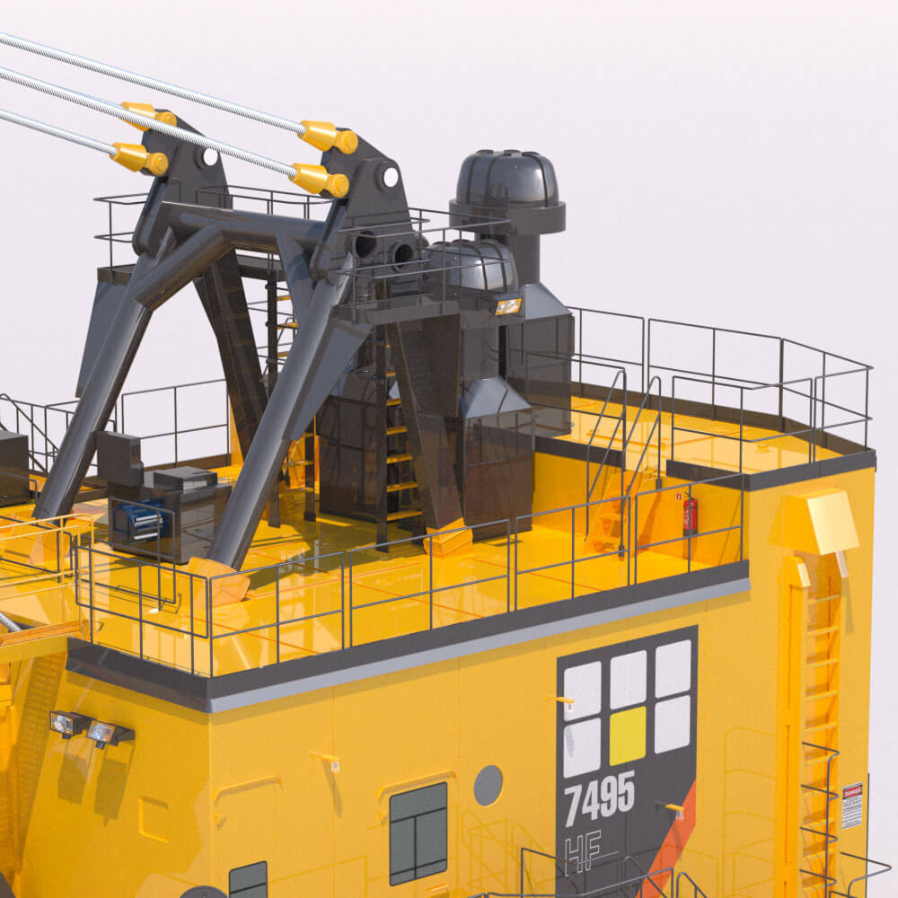 Rope Shovel CAT 7495 HF - 3D Model by ArqArt