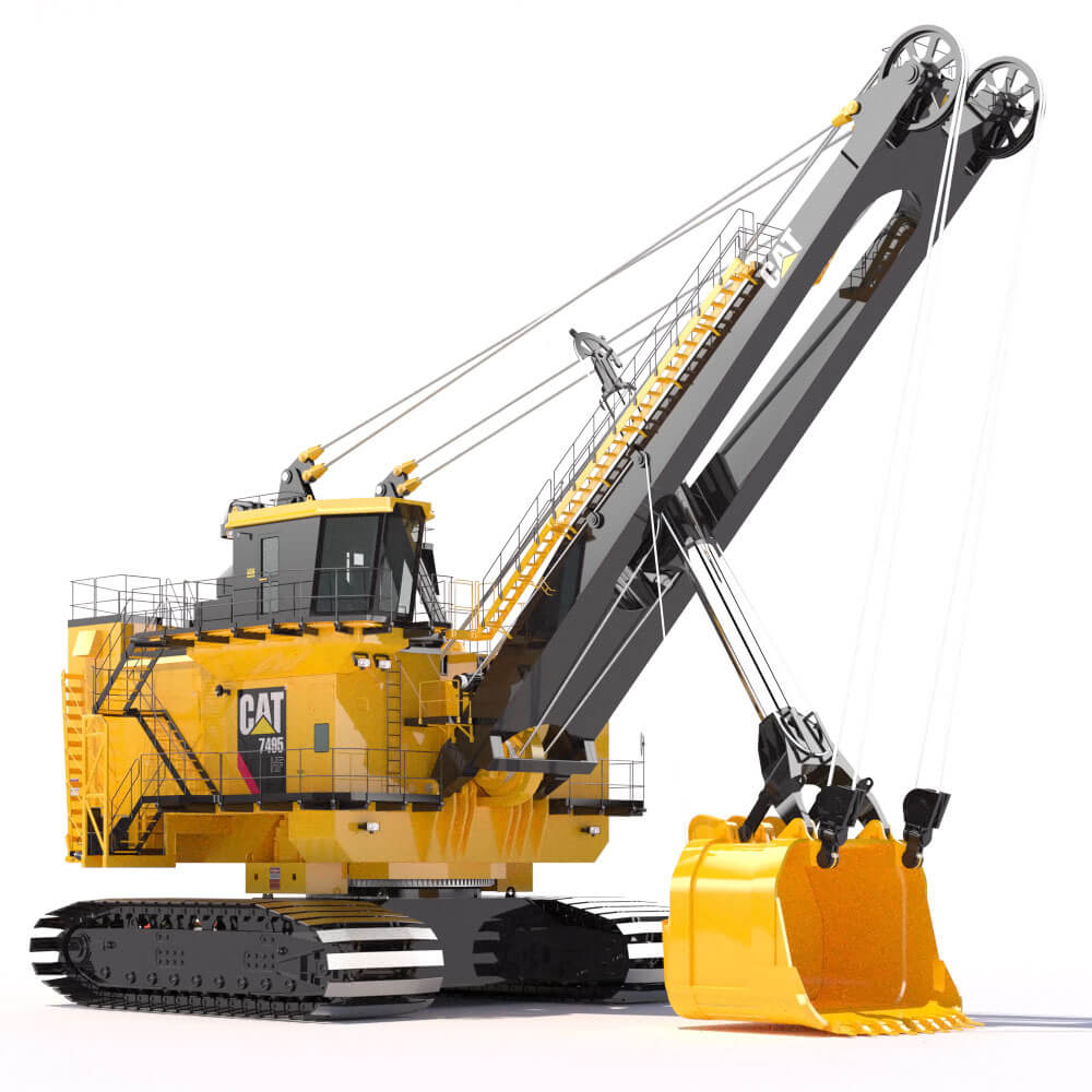 Remote Control Rope Shovel Rope Shovel CAT 7495 HF - 3D Model by ArqArt
