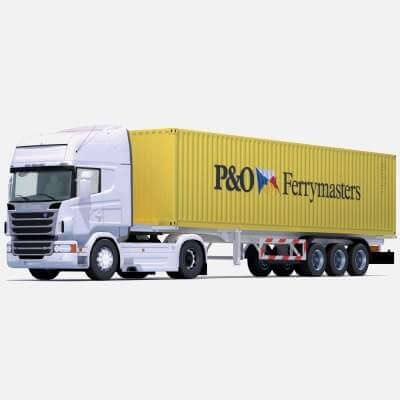 Scania R730 with 10 Containers