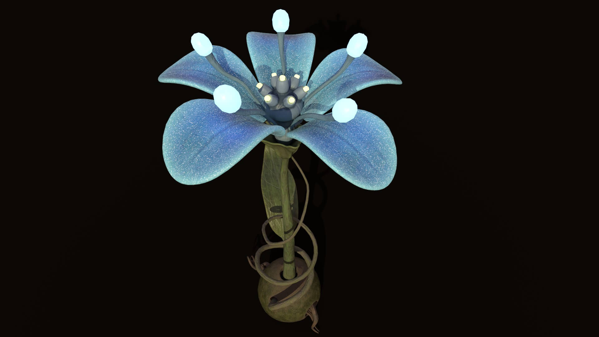 Stylized Fantasy Magical Glowing Flower - 3D Model by Art_Teeves