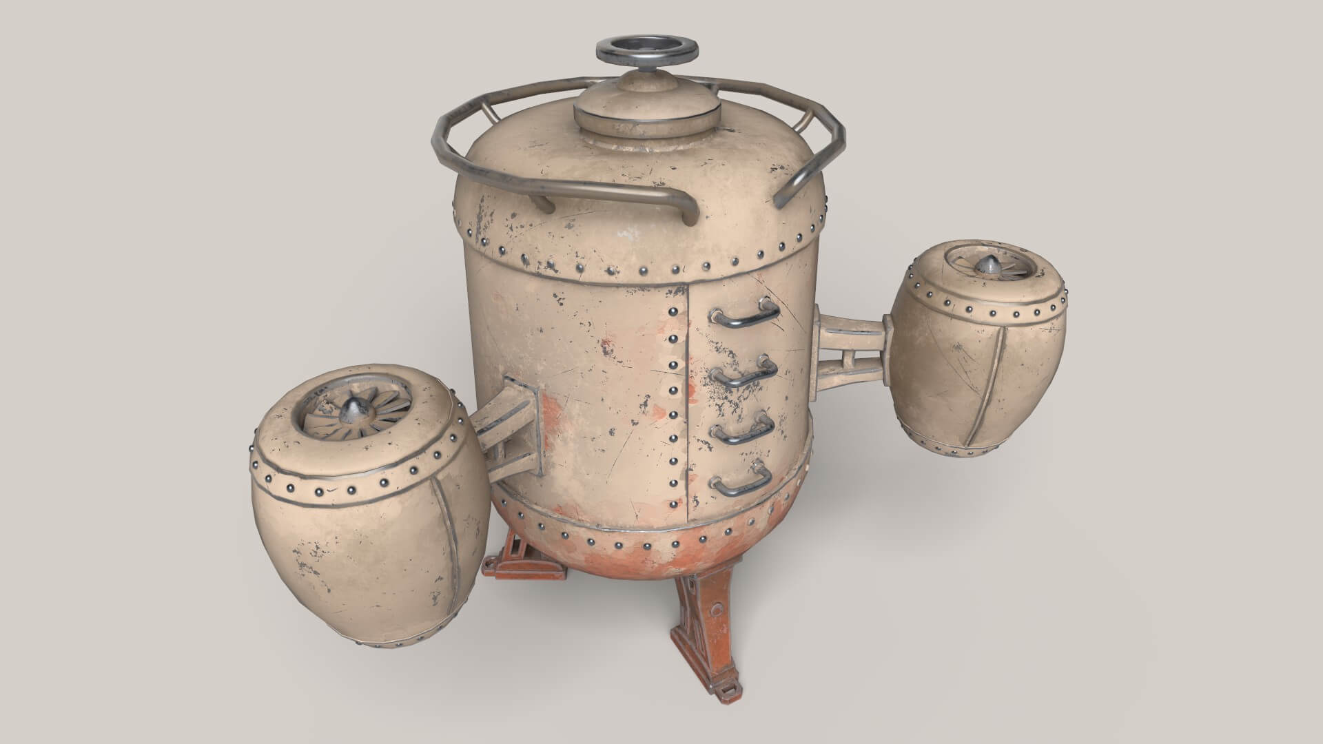 Stylized Rusty Flying Machine - 3D Model by Art_Teeves