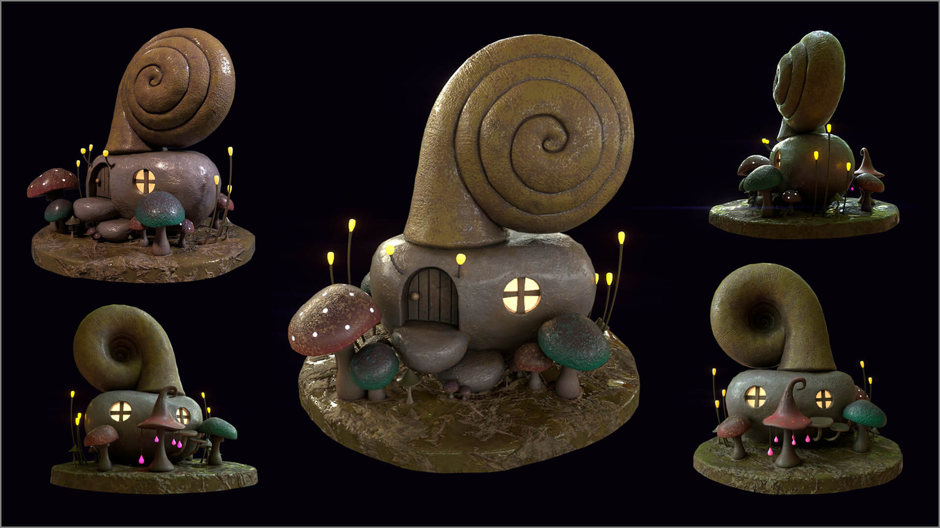 Stylized Snail House 3D Model by Art_Teeves
