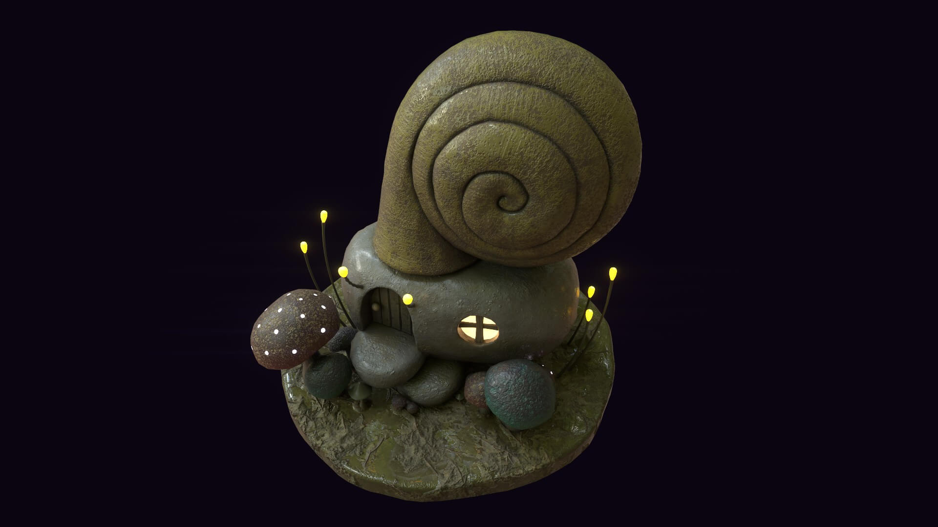 Stylized Snail House - 3D Model by Art_Teeves