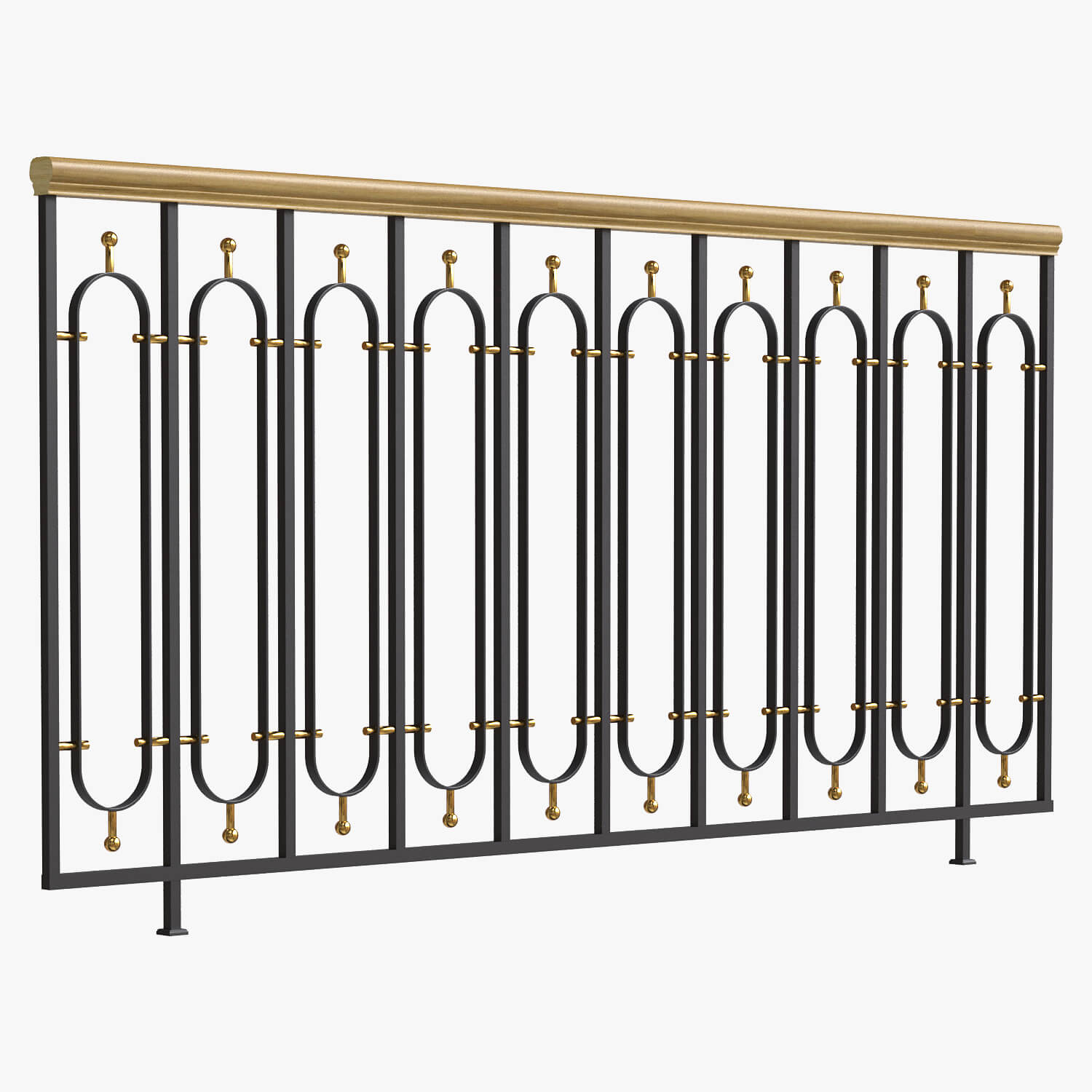 Art Deco Style Railing - 3D Model by Artdeco 3d