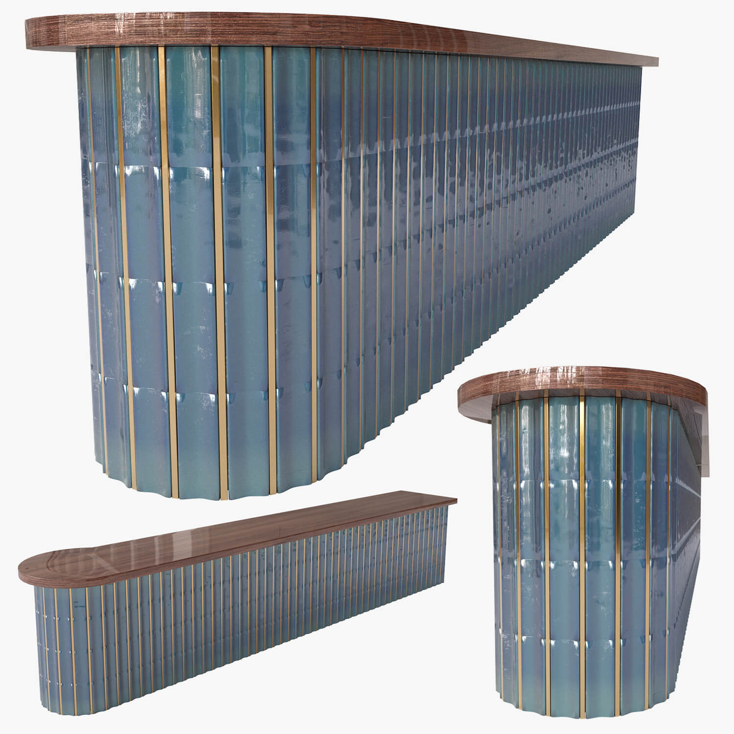 Modern Artdeco Bar Counter 3D Model by Artdeco 3d