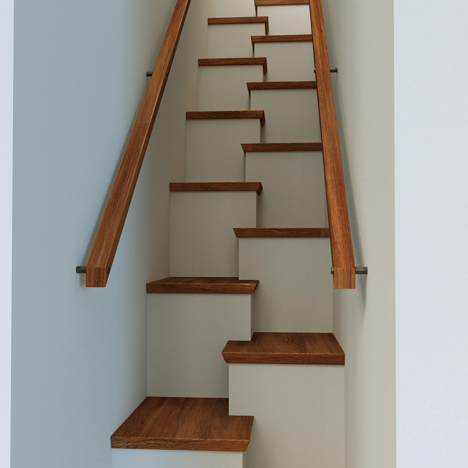 Stairs for Limited Space 3D Model by Artdeco 3d