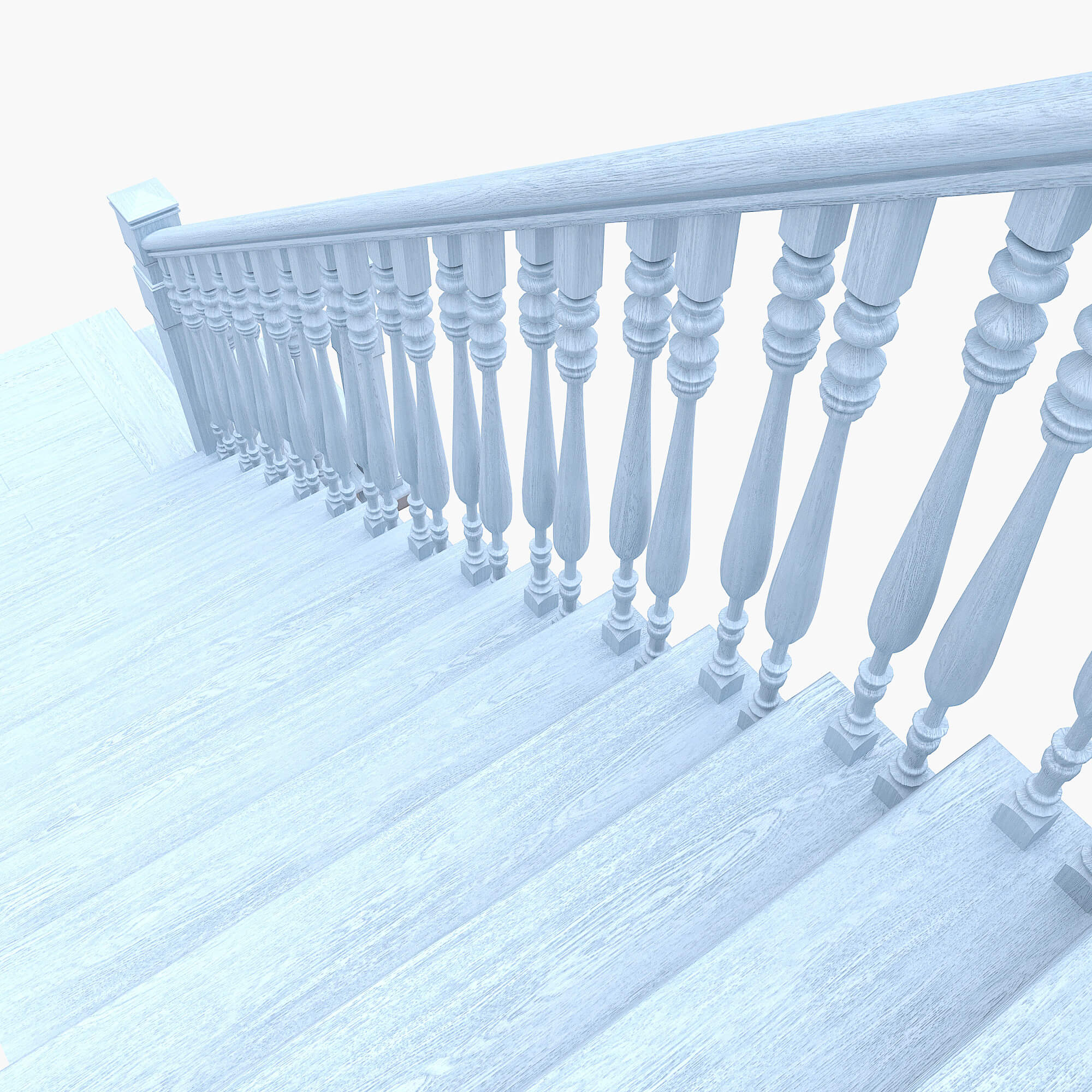 Stairs Light Blue 3D Model by Artdeco 3d