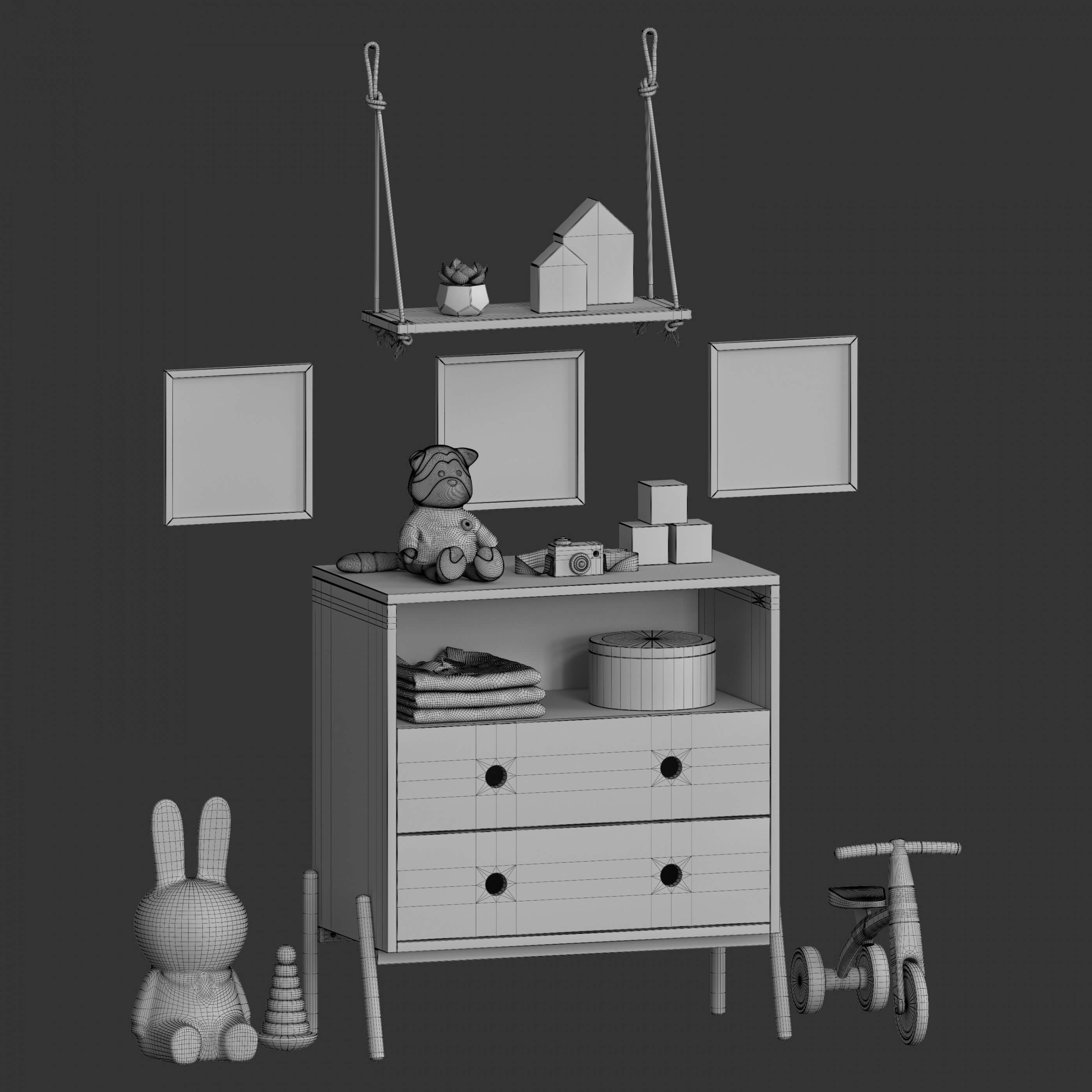 Childrens Furniture and Toys 3D Model by ArtInt3d