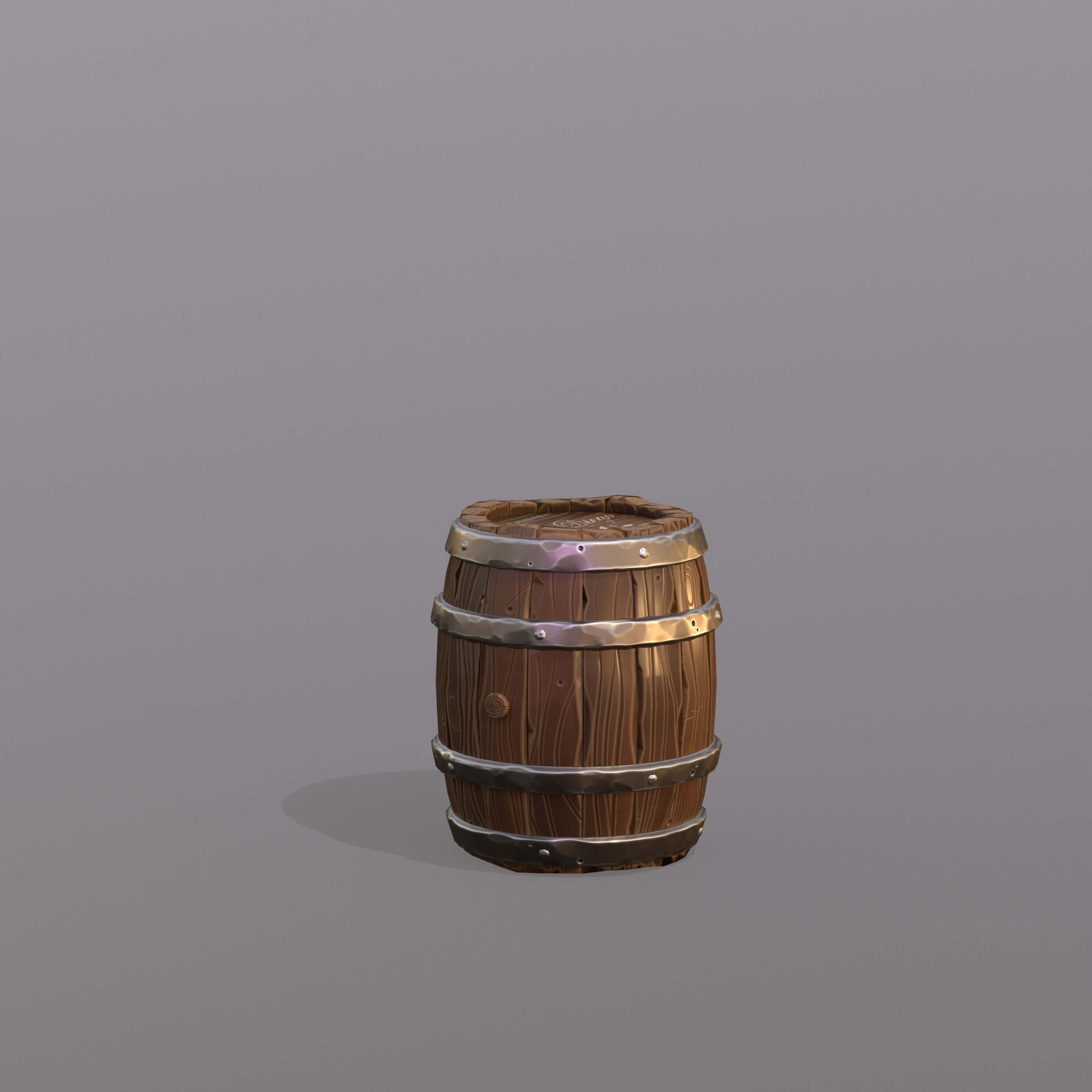 Stylized Barrel 3d Model By Artint3d