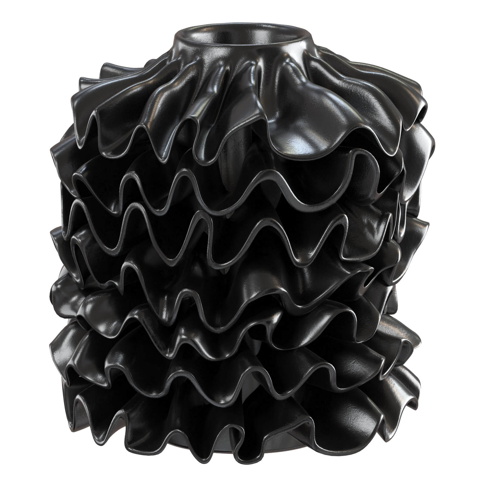 Black Ribbon Vase - 3D Model by artpolka