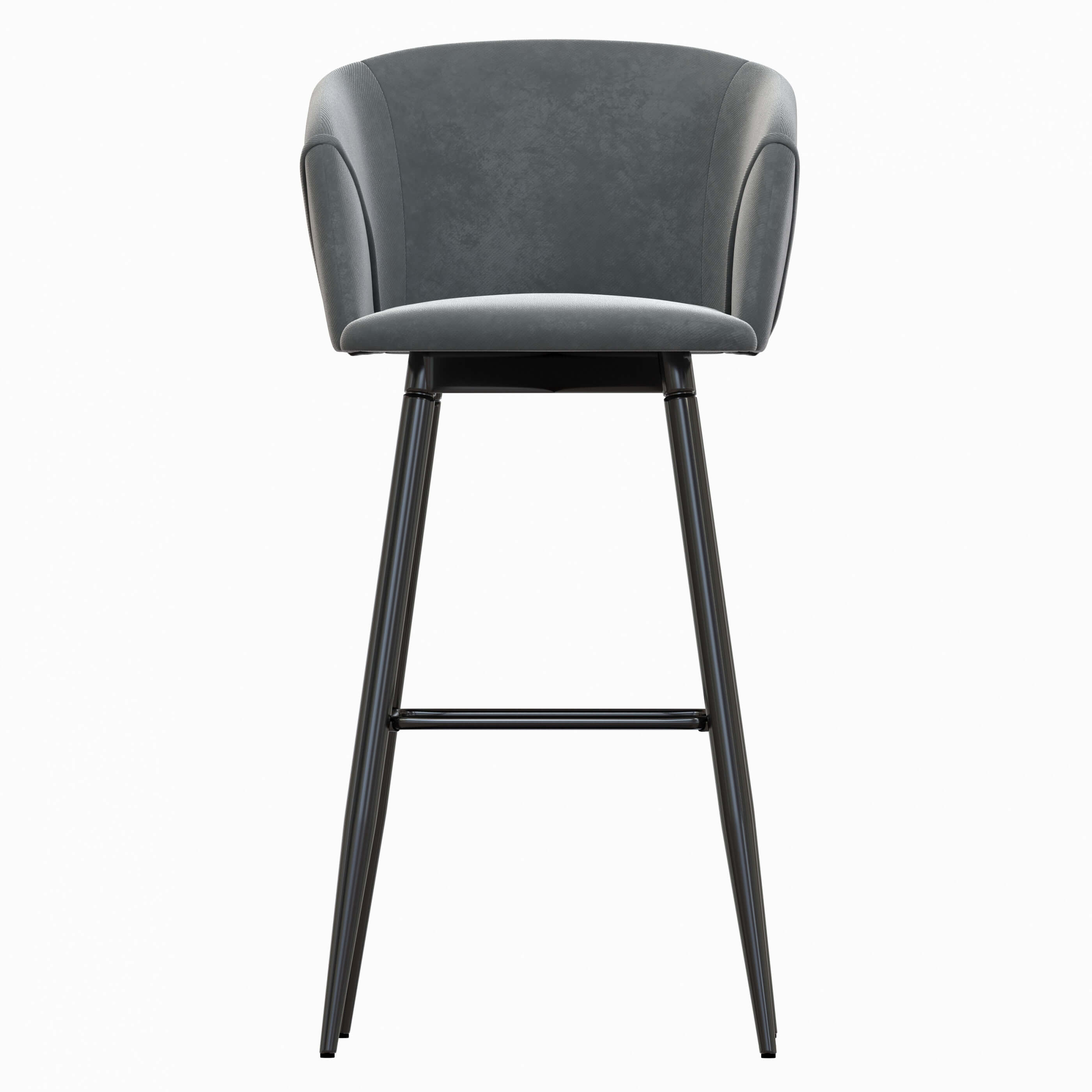 Braxton Upholstered Velvet Counter Bar Stool 3D Model by artpolka