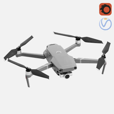 DJI Mavic 2 Pro Drone - 3D Model by artpolka