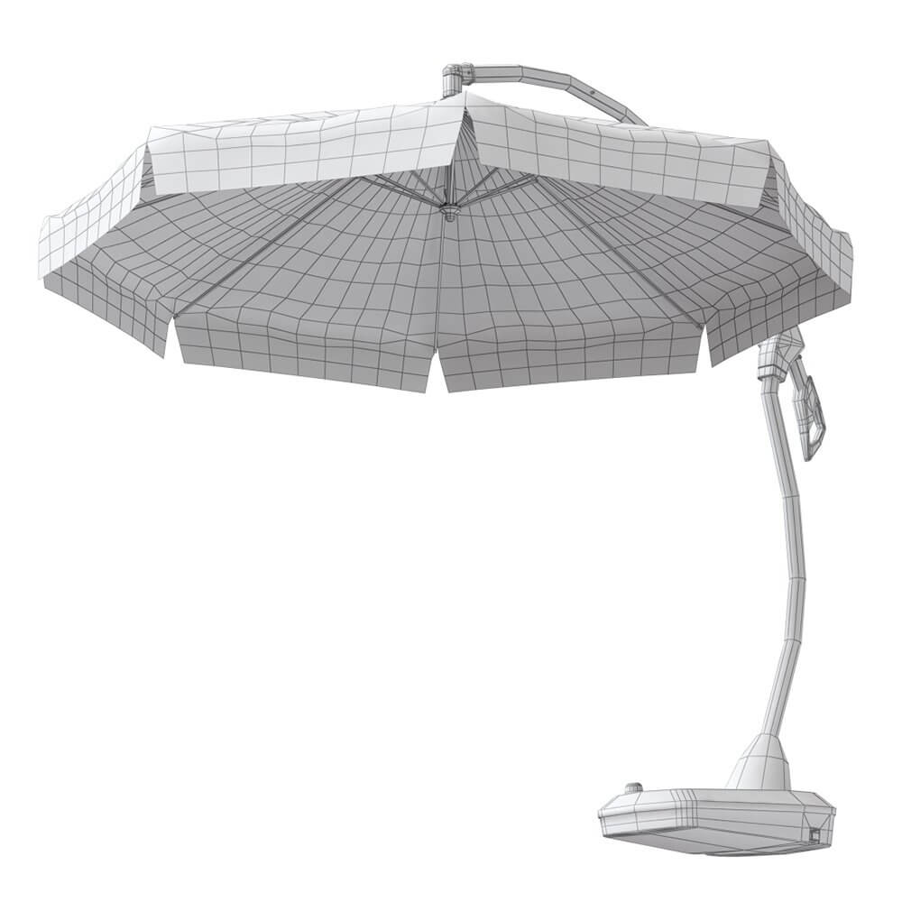 Hanging Parasol HAUGESUND D300 Black JYSK 3D Model by artpolka