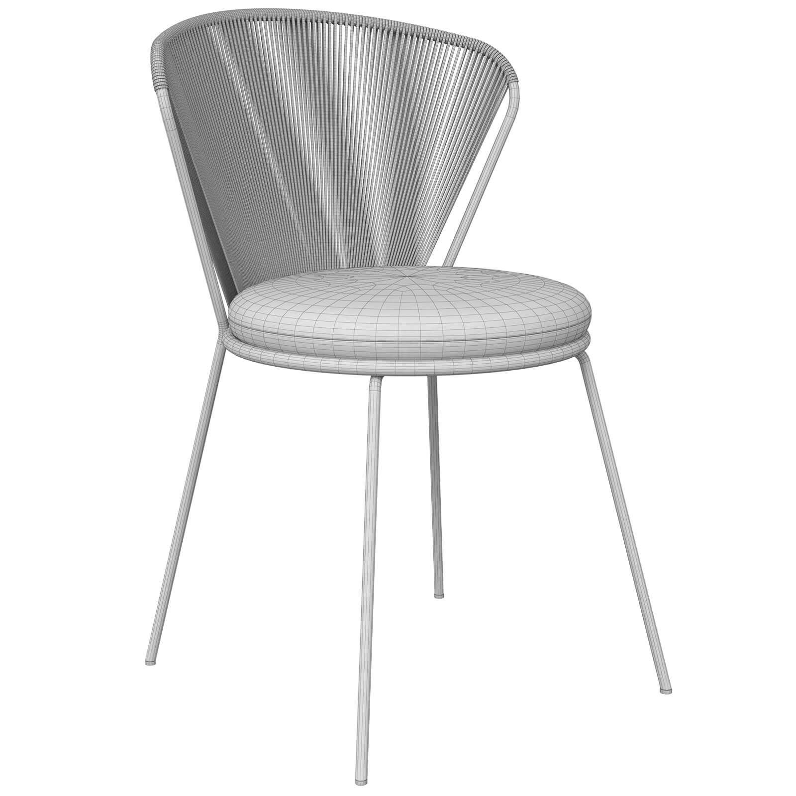 Peek Rattan Outdoor Dining Chair 3D Model by artpolka