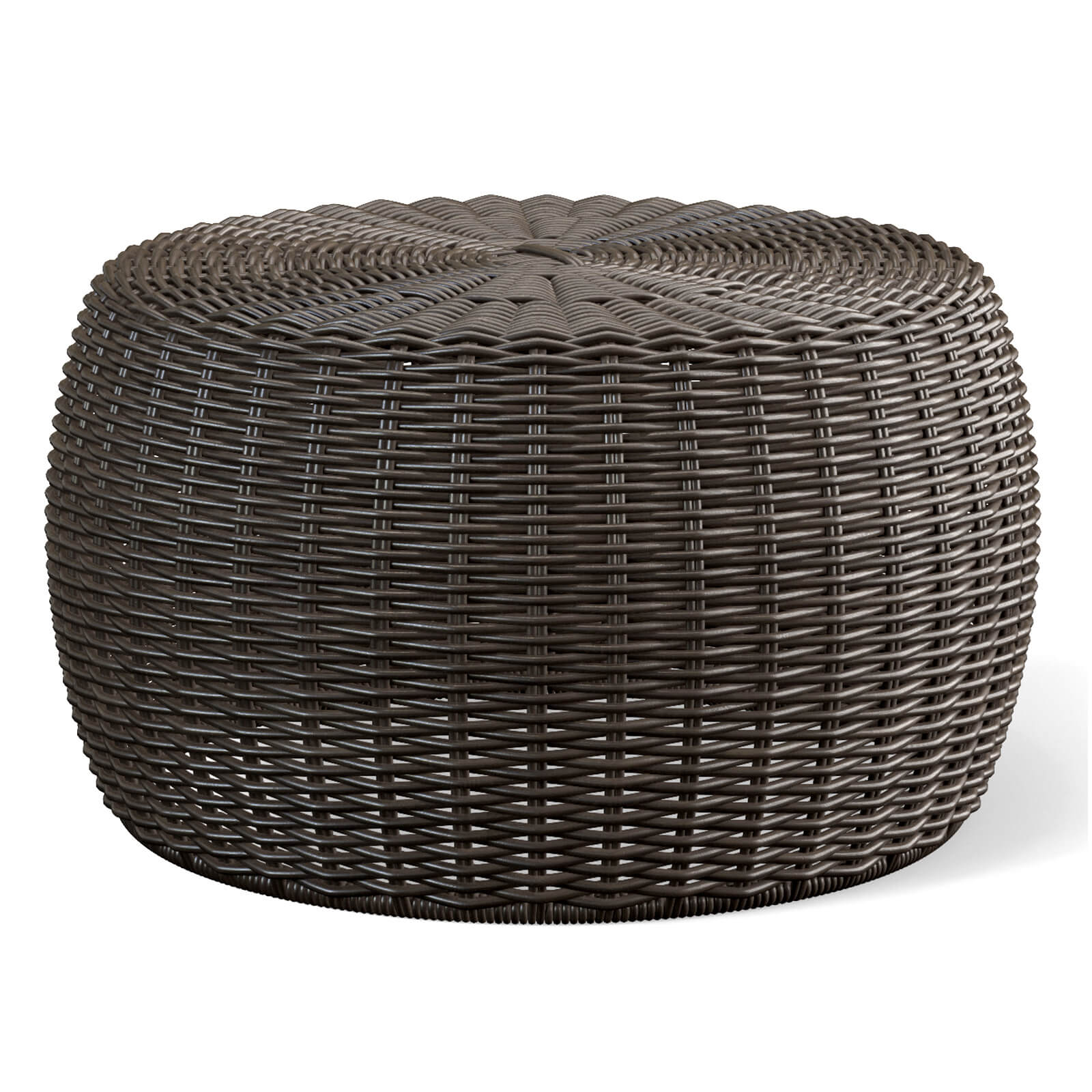 Resin Wicker Footstool Ottoman 3D Model by artpolka