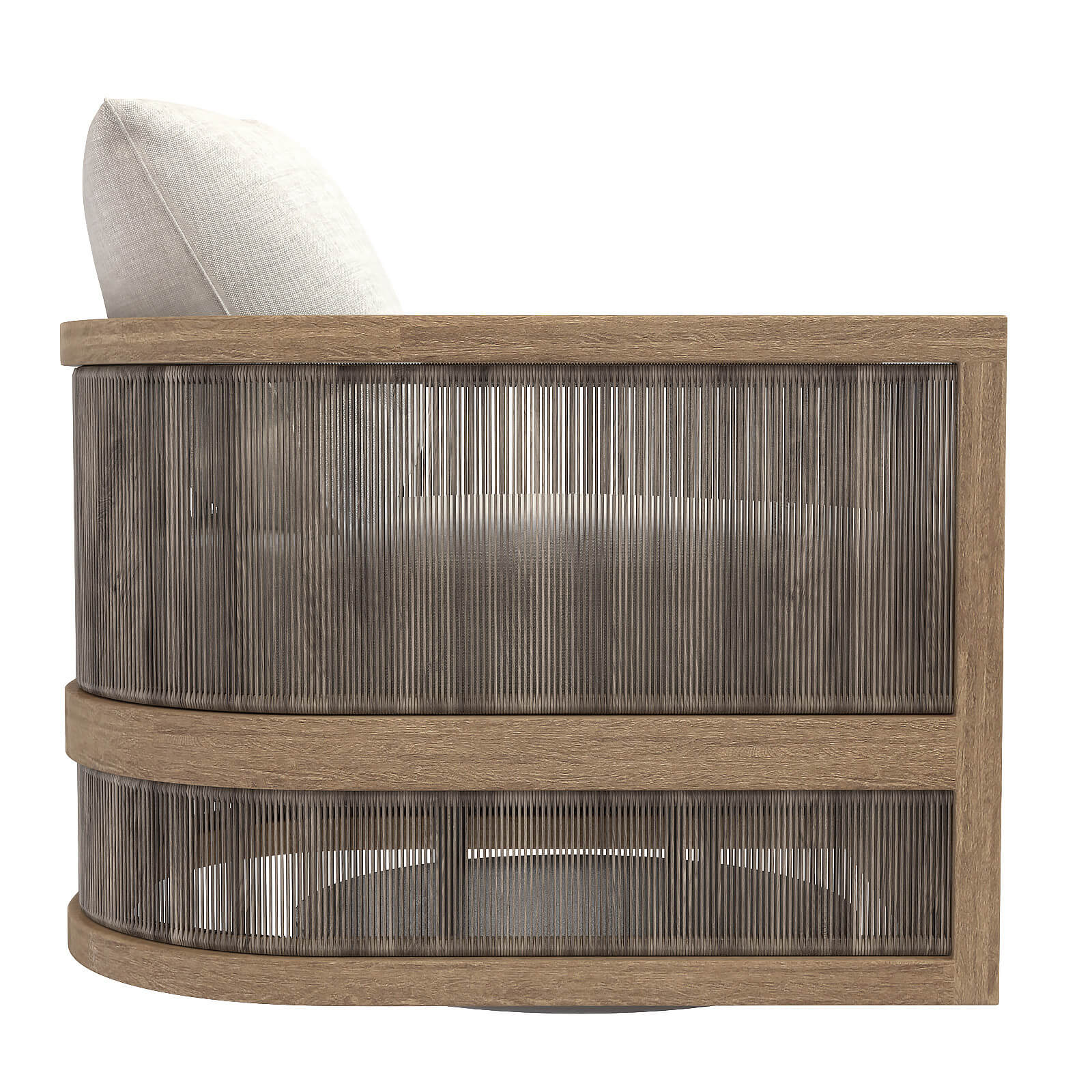 RH Capri Teak Swivel Lounge Chair 3D Model by artpolka