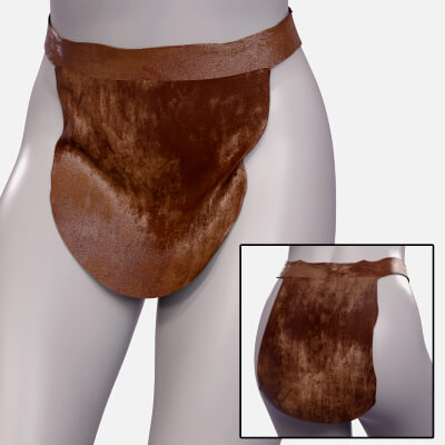 Brown Leather Loincloth