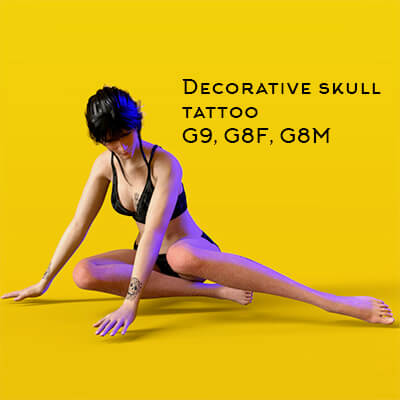 Decorative Skull Tattoo G8F G8M G9