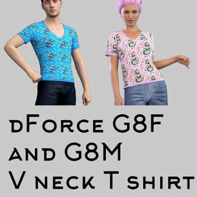 dForce G8F and G8M V Neck Shirt