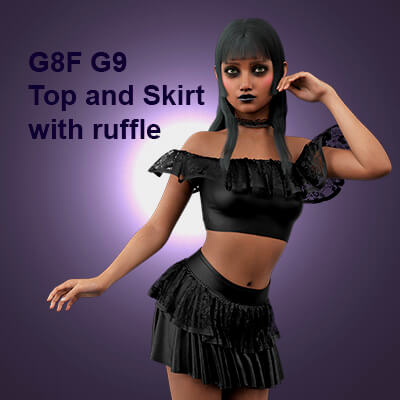 dForce G8F G9 Top and Skirt With Ruffle by artshock