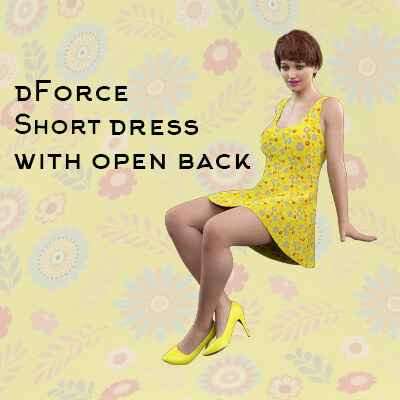 dForce Short Dress With Open Back