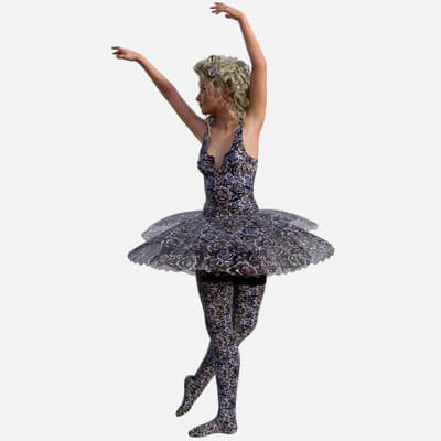 Free G8F dForce Dance Training Suit Purple Roses Mat