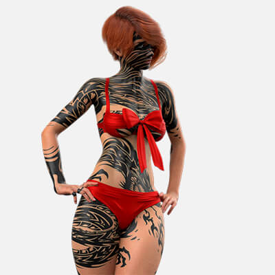 Free G8F Full Body Dragon Tattoo