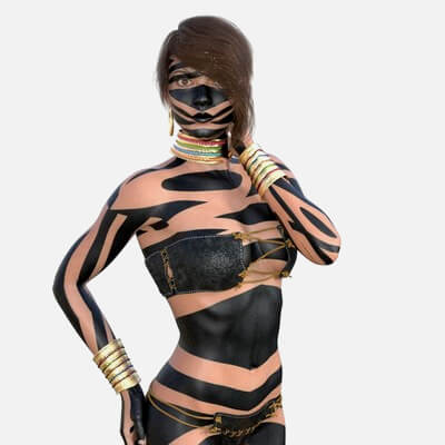 Free G8F Geometric Tribal Body Art