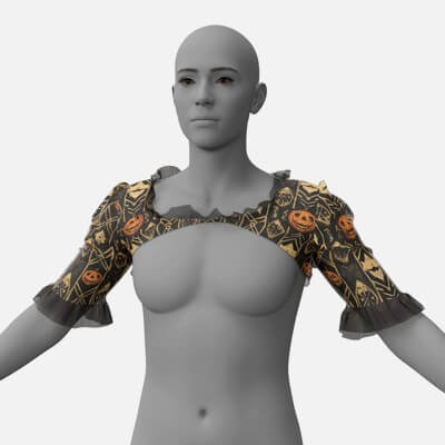 Free Halloween Materials for G9 Gothic Top