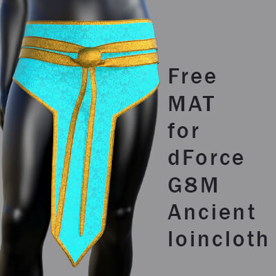Free MAT for dForce G8M Ancient Loincloth