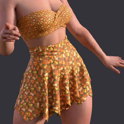 Free Mat G9 G8F Wrap Top and Pointy Skirt