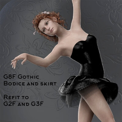 dForce G2F G3F G8F Gothic Bodice and Skirt