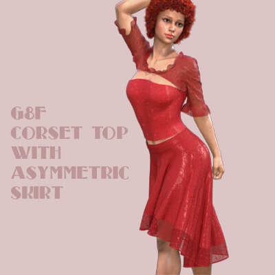 G8F Corset Top with Asymmetric Skirt