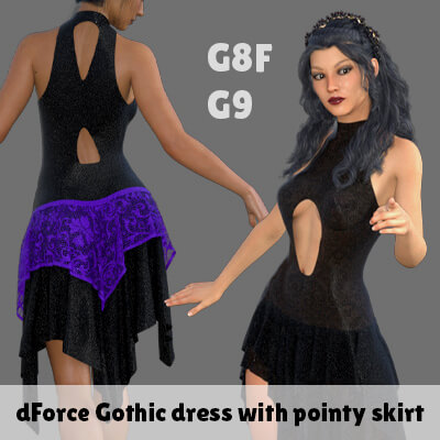 G8F G9 dForce Gothic Dress with Pointy Skirt