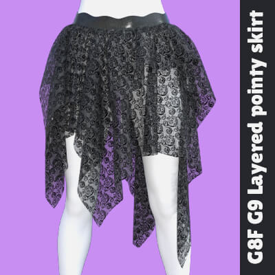 G8F G9 Layered Pointy Skirt