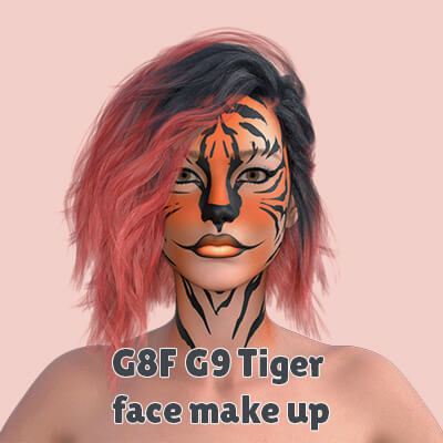 G8F G9 Tiger Face Make Up