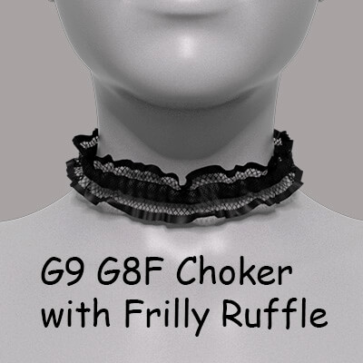 G9 G8F Choker With Frilly Ruffle by artshock