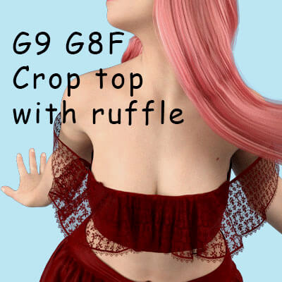 G9 G8F Crop Top With Ruffle by artshock