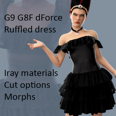 G9 G8F Ruffled Dress by artshock