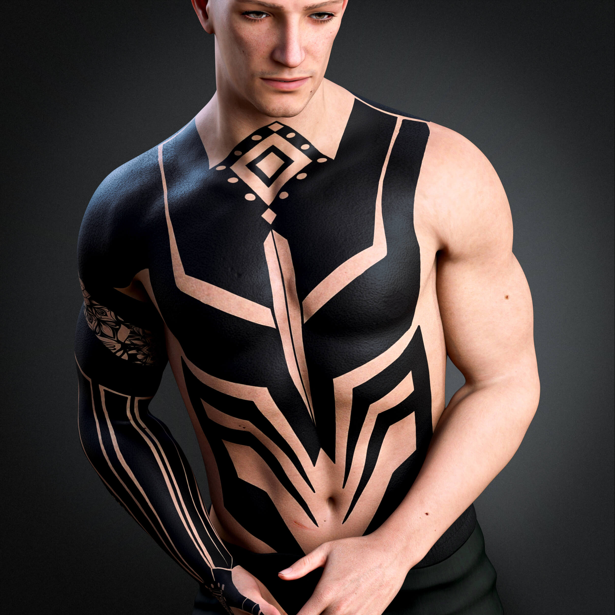 Artwork Tattoo Collection Black Work and Jean for Genesis 9 - Daz ...