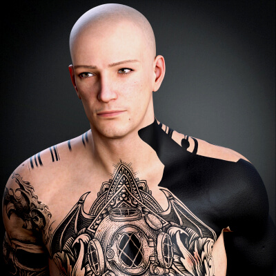 Artwork Tattoo Collection Black Work and Jean for Genesis 9