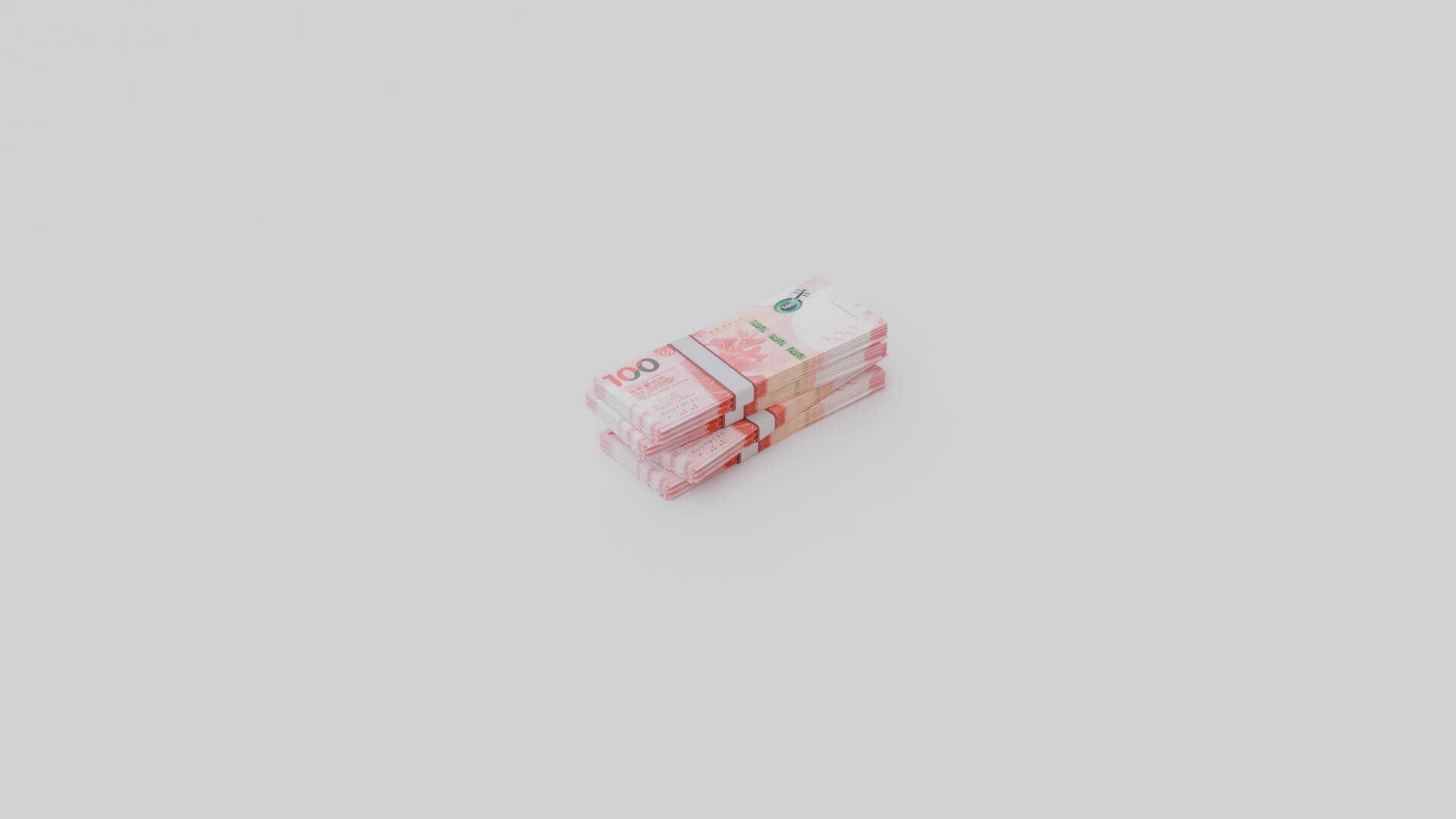 100 Hong Kong Dollar HKD Currency - 3D Model by Arupsaha