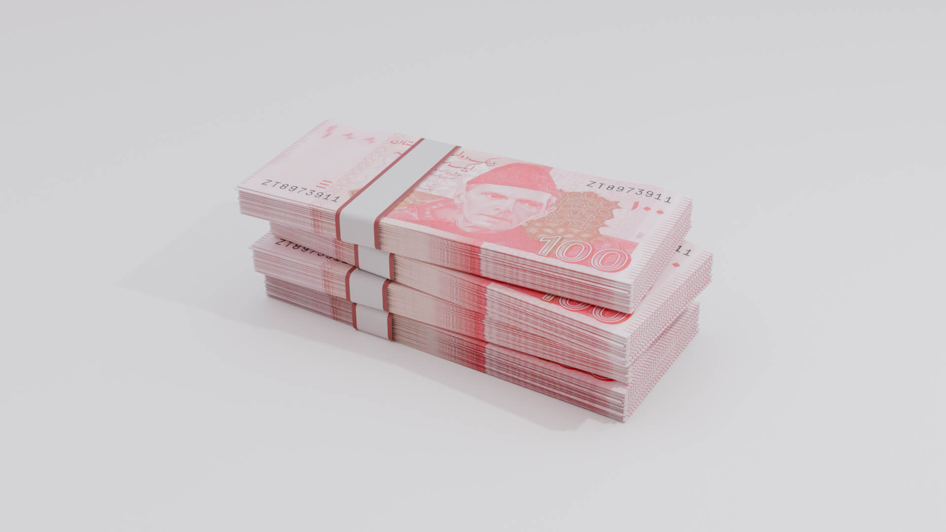 100 Pakistan Pakistani Rupee Currency - 3D Model by Arupsaha