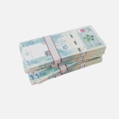 100 Qatari Riyal Qar - 3D Model by Arupsaha