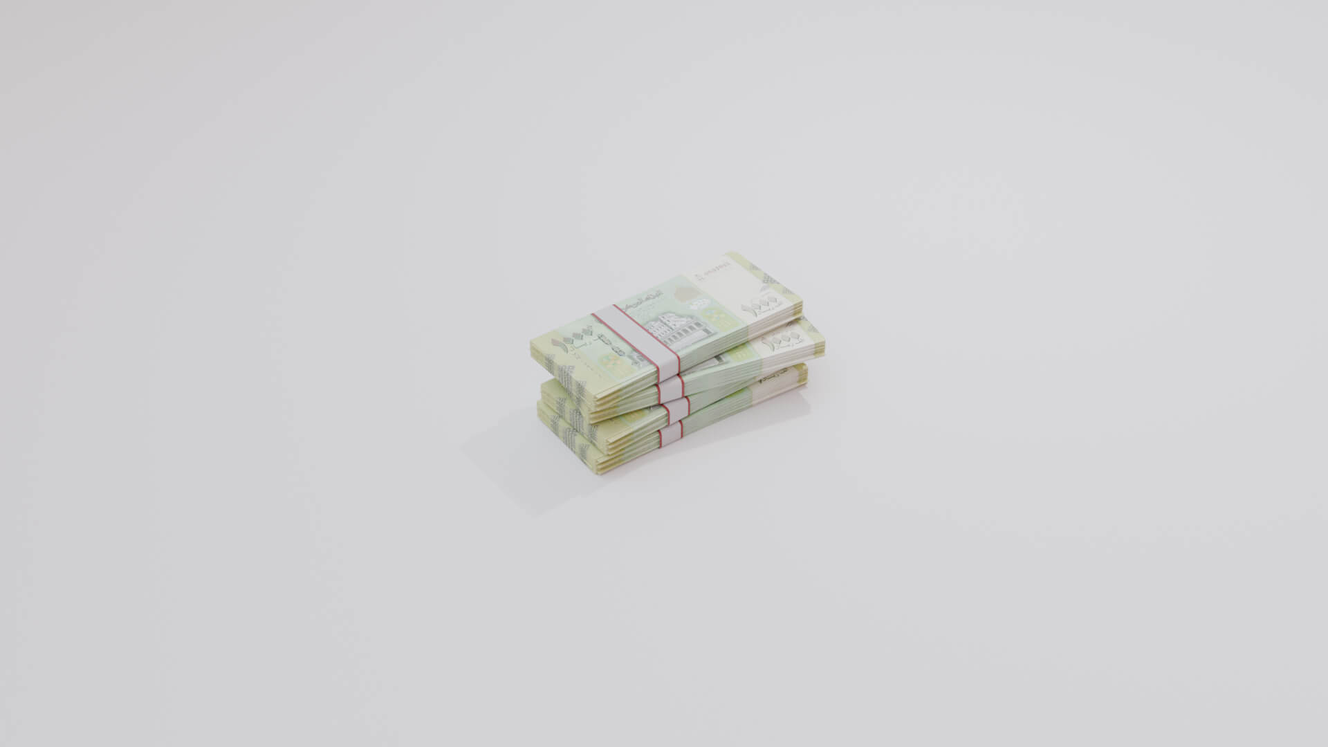 1000 Yemen Yemeni Rial Currency - 3D Model by Arupsaha