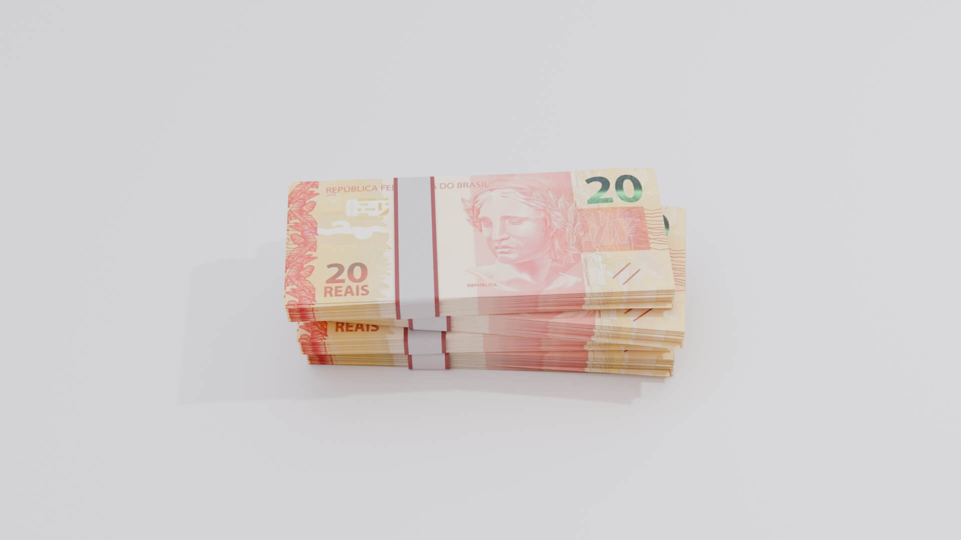20 Brazilian Real Currency - 3D Model by Arupsaha